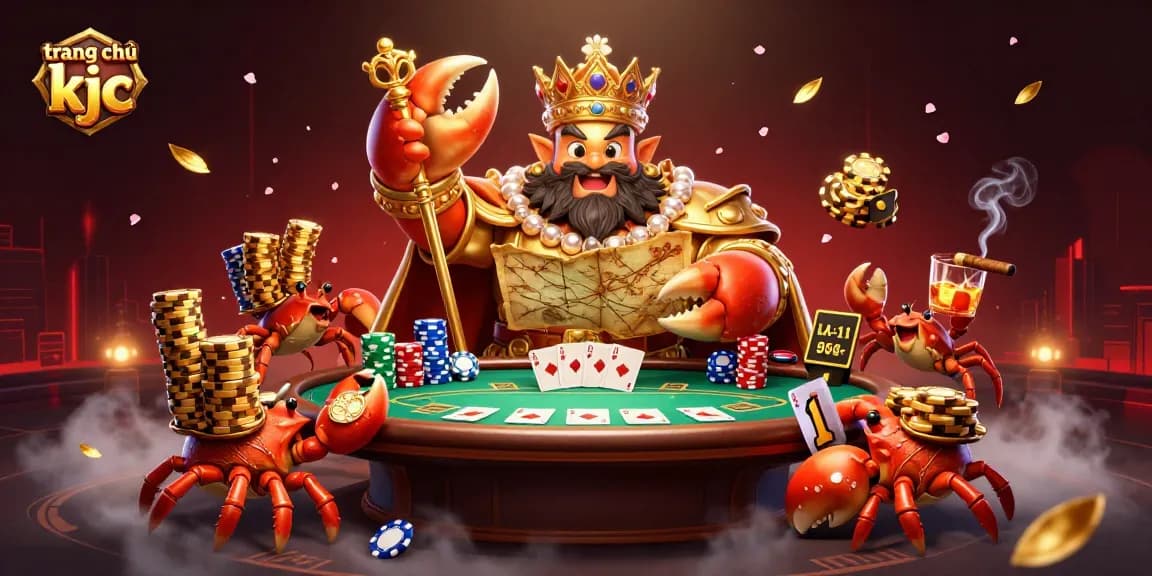 Engage in thrilling gameplay at trang chủ kjc with golden crab emperor and poker elements.