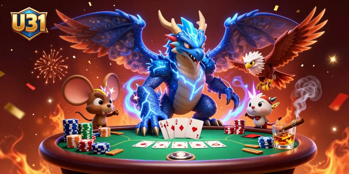 Play dynamic poker games with U31 at expertly designed tables surrounded by captivating characters.