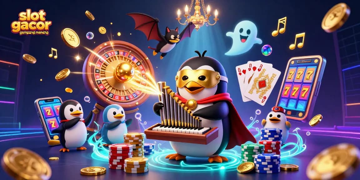 Experience the thrill of slot gacor gampang menang with vibrant 3D casino elements and lively characters.