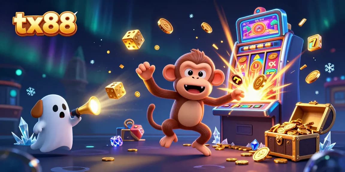 Engage with tx88 in an exciting casino adventure featuring a poltergeist monkey and a ghost-hunter puppy.