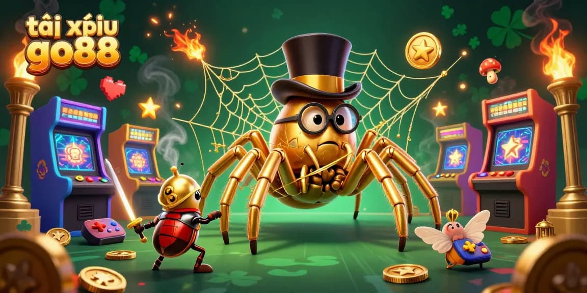 Strategize your gameplay with tài xỉu go88 in a vibrant, casino-themed 3D illustration.