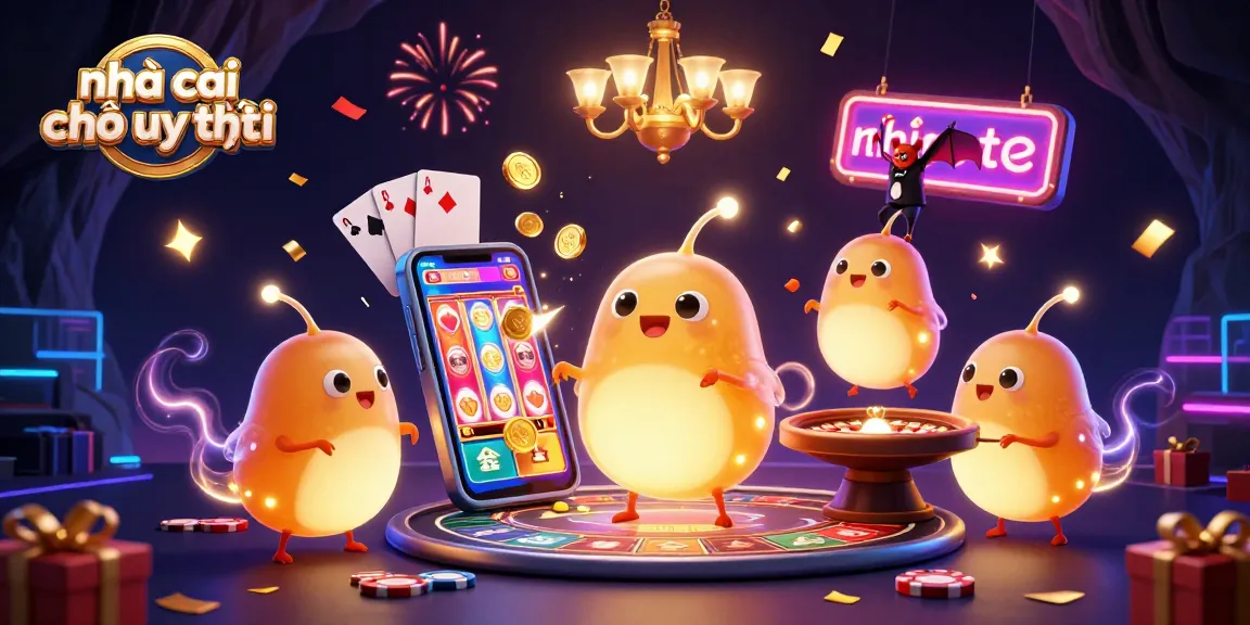 Engaging illustration of glowing worms and a bat dealer at a vibrant cave casino showcasing nhà cái nào uy tín.