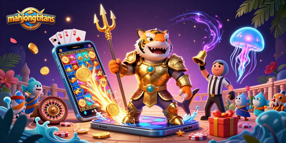 Experience mahjongtitans with a vibrant underwater casino scene featuring dynamic gaming elements.