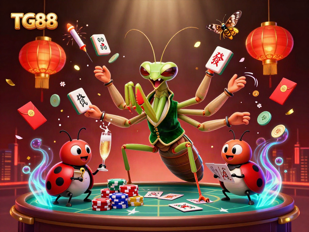 Join the TG88 casino scene with vibrant game elements and lively characters.