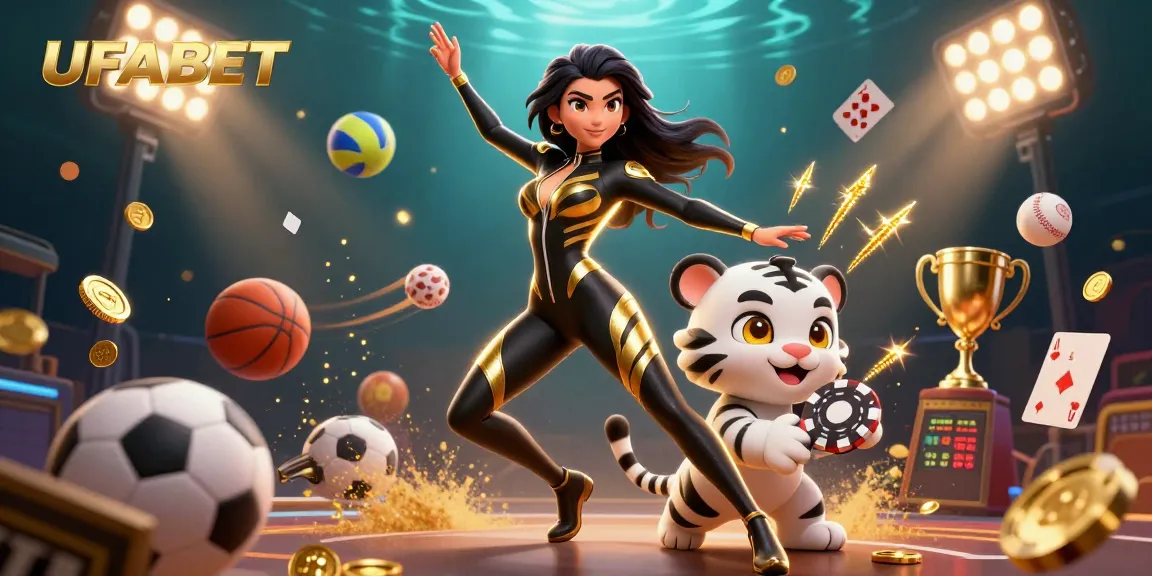 Experience excitement with UFABET, featuring thrilling sports elements, a dynamic scene, and casino vibes.