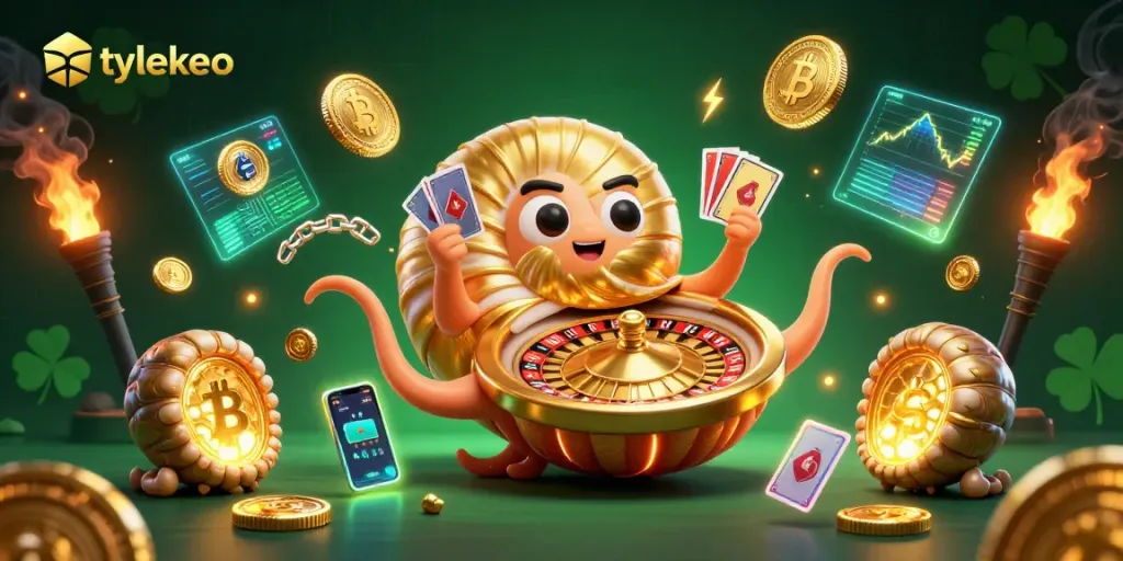 Experience the excitement with tylekeo's 3D illustration showcasing a vibrant casino scene.