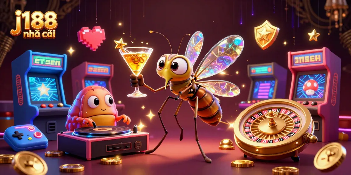 Experience j188 nhà cái with vibrant casino characters and gaming elements in a rich, dynamic scene.