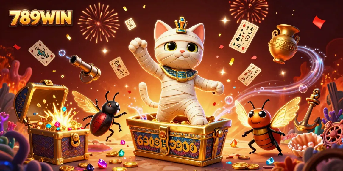 Engage in thrilling gambling adventures with 789WIN, featuring a dynamic casino scene highlighted by animated characters.