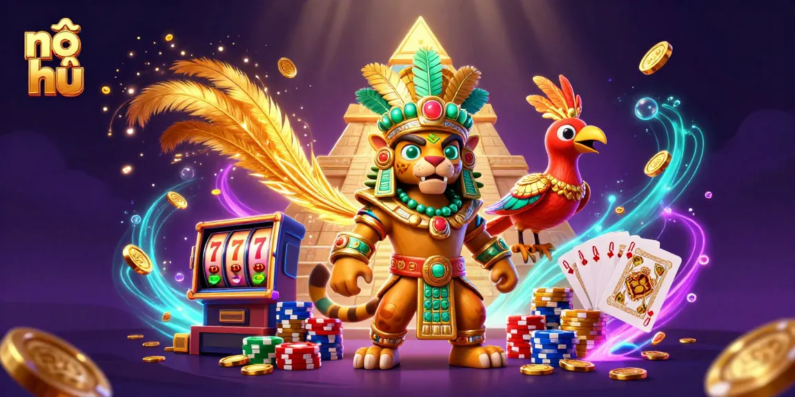 Experience the thrill of nổ hũ with vibrant jackpots, golden coins, and dynamic slot reels.