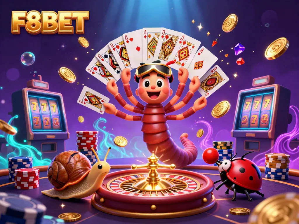 Join the excitement at F8BET with mini-games, golden coins, and a lively casino atmosphere.