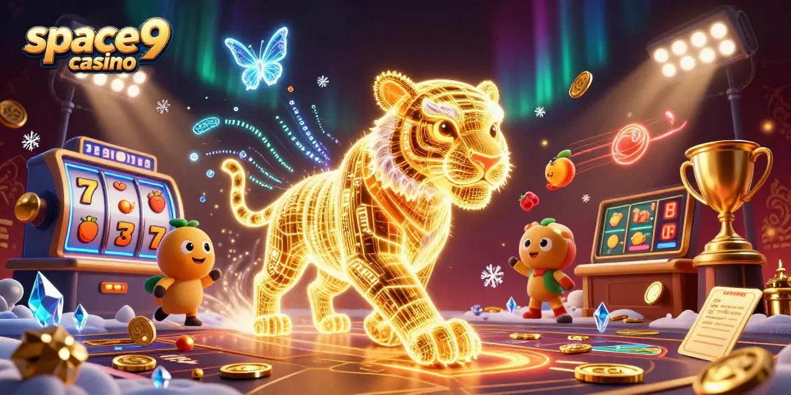 Experience thrilling wins at Space9 Casino with vivid 3D illustrations of casino games.