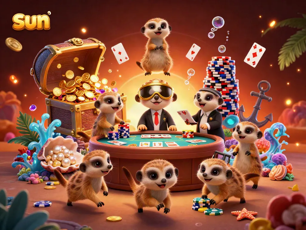 Experience excitement at the sun-themed casino with dynamic meerkat gameplay.