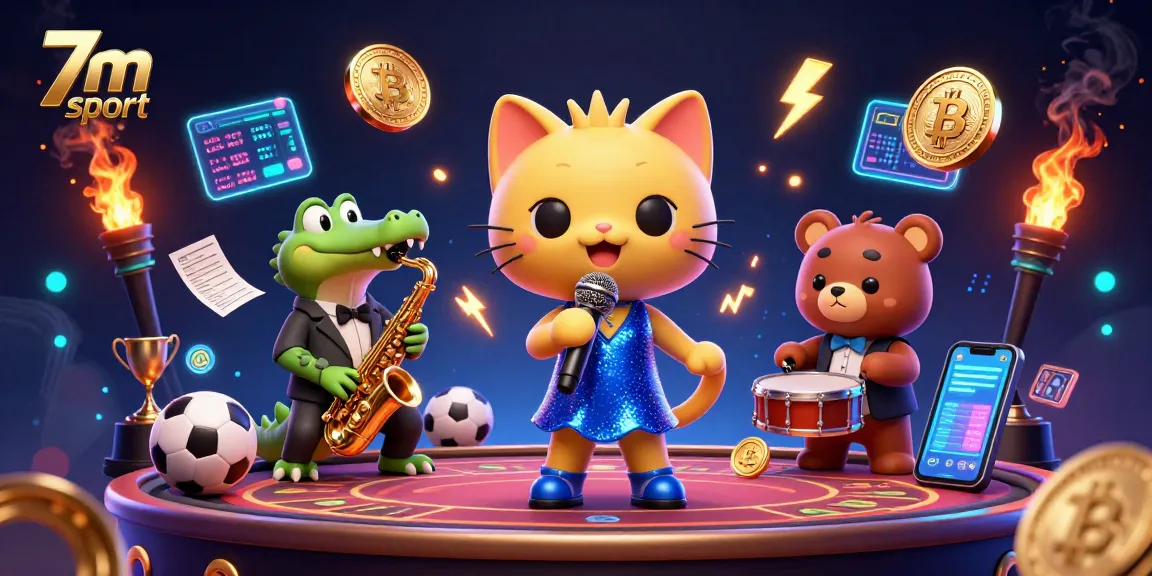 Watch 7m sport come alive with dynamic characters in a lively casino stage scene filled with sports excitement.