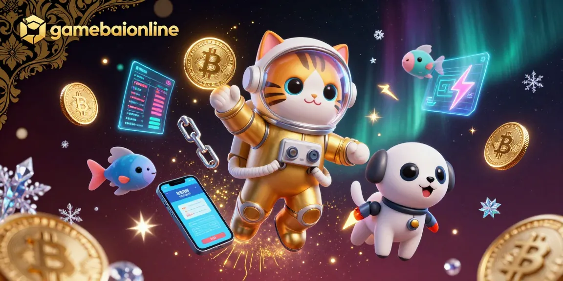 Win big at gamebaiionline with a vibrant illustration showcasing immersive gaming action.