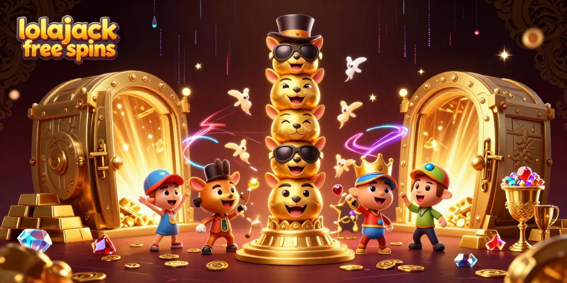 Experience the excitement of lolajack casino free spins with vibrant gaming elements and animated characters.