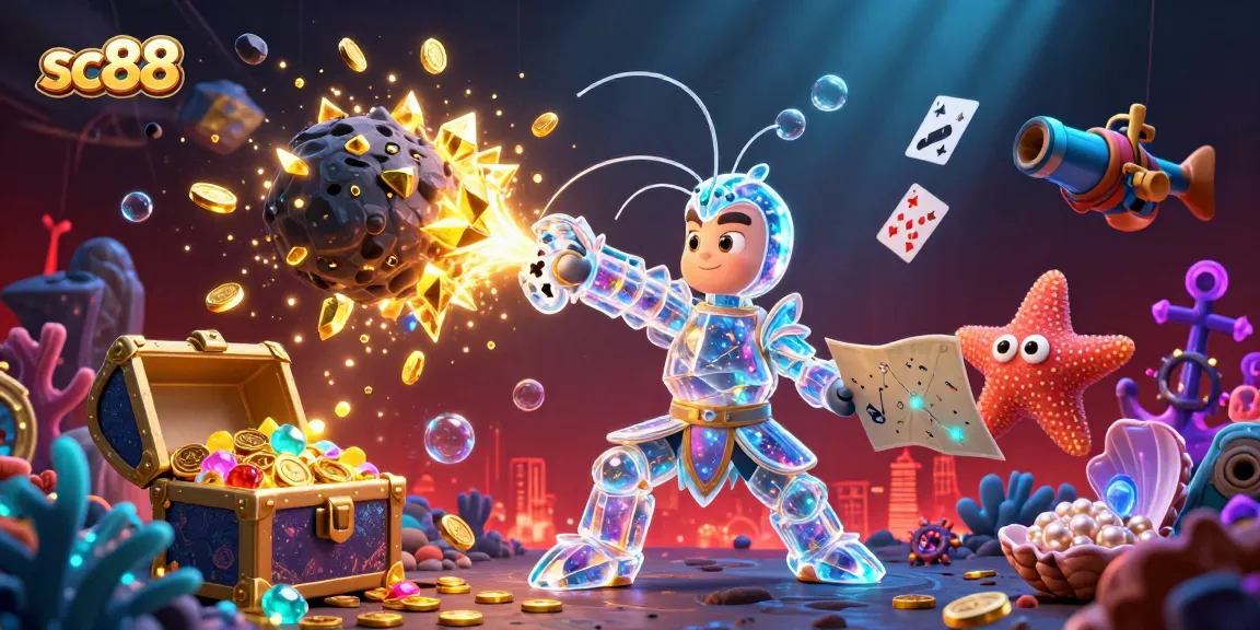 Experience action at sc88 with a galactic samurai smashing an asteroid, delivering excitement in gaming.