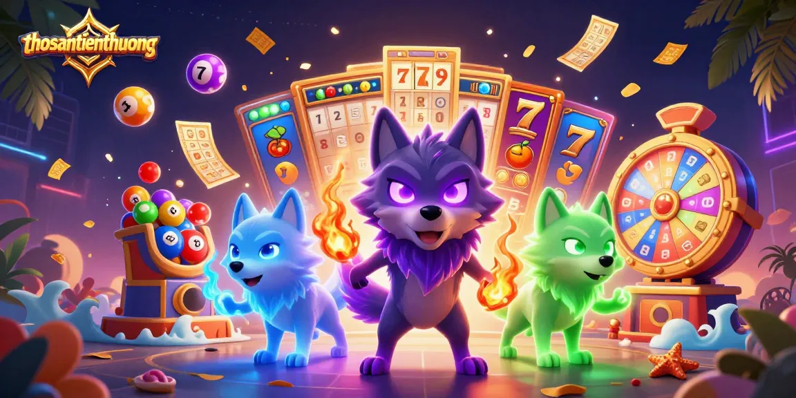 Engage in thrilling gameplay with thosantienthuong, featuring vibrant slot elements and dynamic lottery balls.