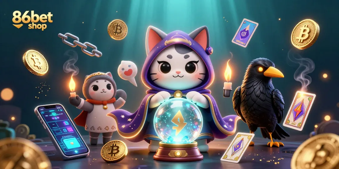 Experience thrilling play at 86bet shop with vibrant casino illustrations and game elements.
