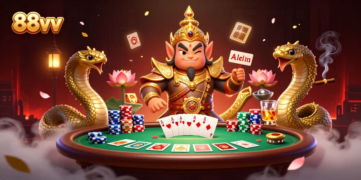 Experience the thrill of elite poker strategies with 88vv’s vibrant casino scene and engaging characters.