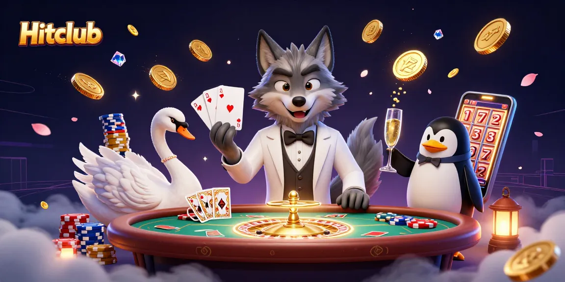 Experience thrilling games at Hitclub with colorful chips and stunning casino elements.