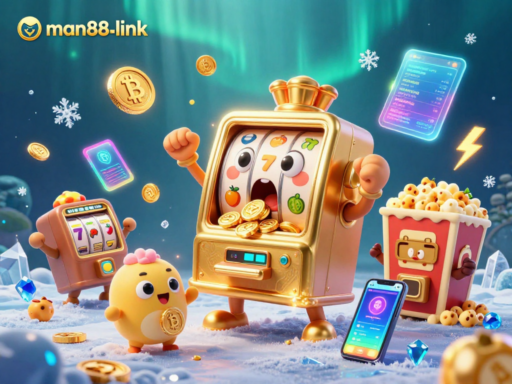 Win big at man88-link with golden slot machines and exciting crypto elements!