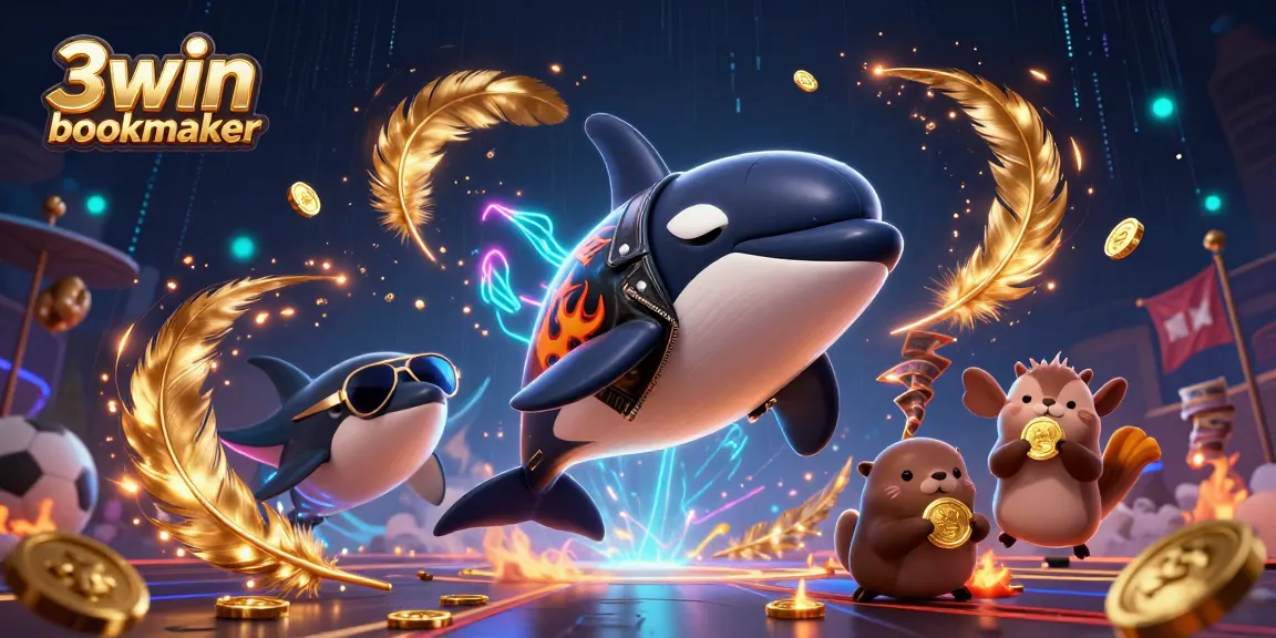 Experience thrilling action with 3win bookmaker featuring animated characters and vibrant casino elements.