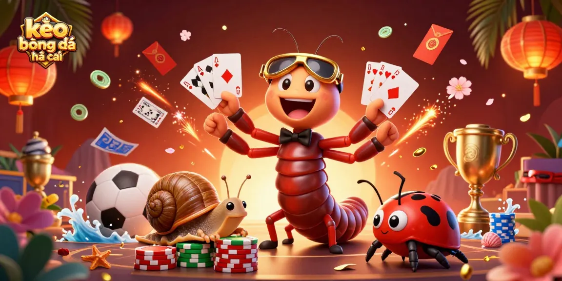 Place bets strategically with kèo bóng đá nhà cái as the vibrant scene showcases a unique betting theme.