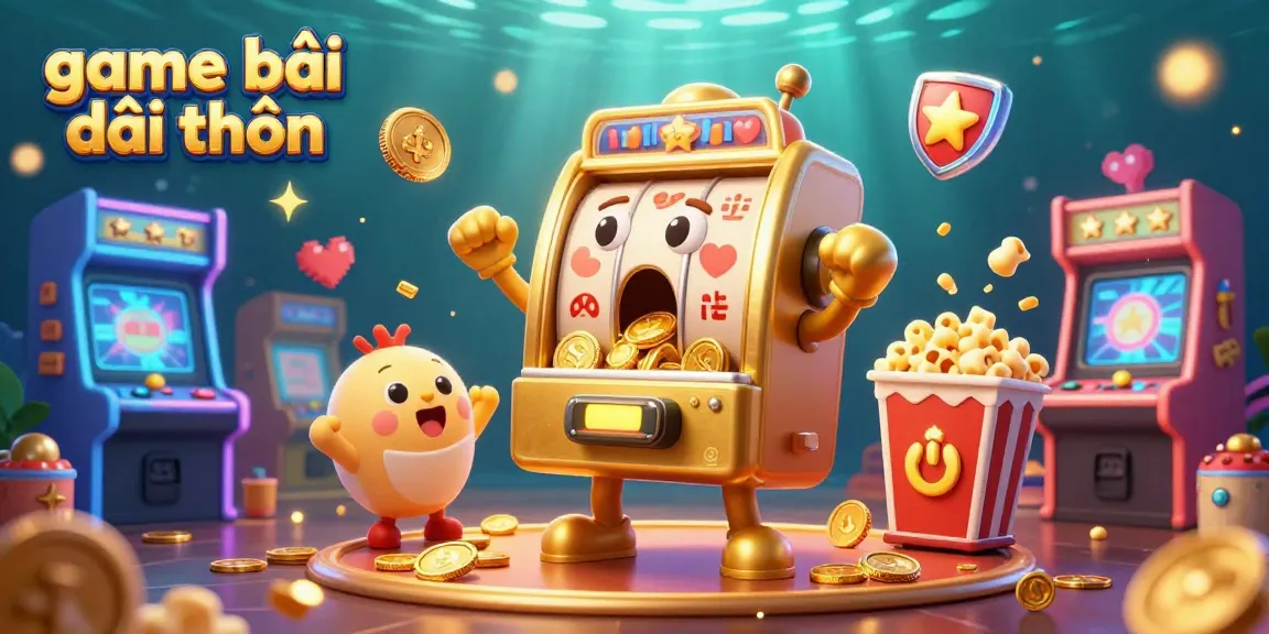 Experience the excitement with game bài đổi thưởng as slot machines hit jackpots while cascading coins fill the air.