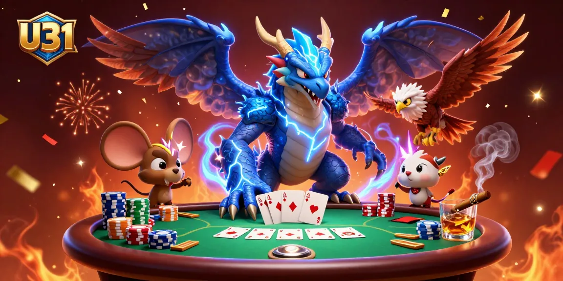 Play dynamic poker games with U31 at expertly designed tables surrounded by captivating characters.