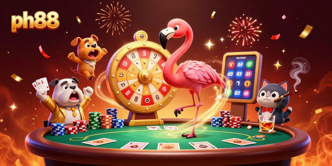 Experience exciting gaming at ph88 with vibrant characters and casino elements.