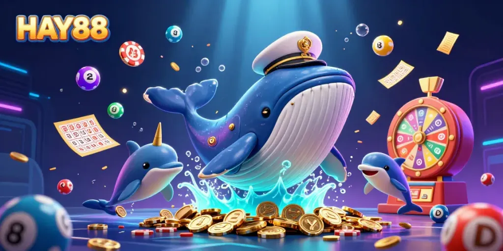 Experience HAY88's thrilling gaming adventure with a vibrant underwater scene featuring animated sea creatures.