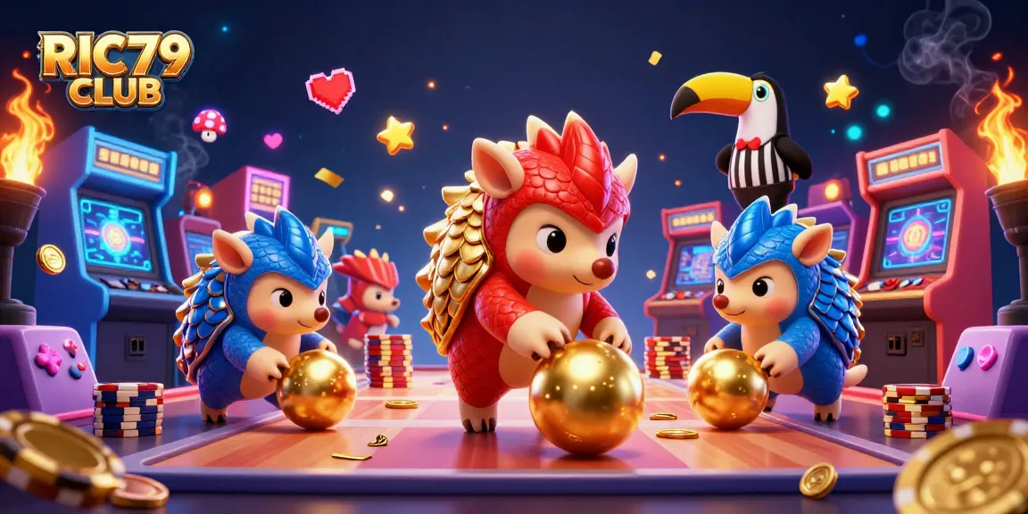 Experience thrilling competition at RIC79 CLUB with vibrant pangolins and colorful game elements.