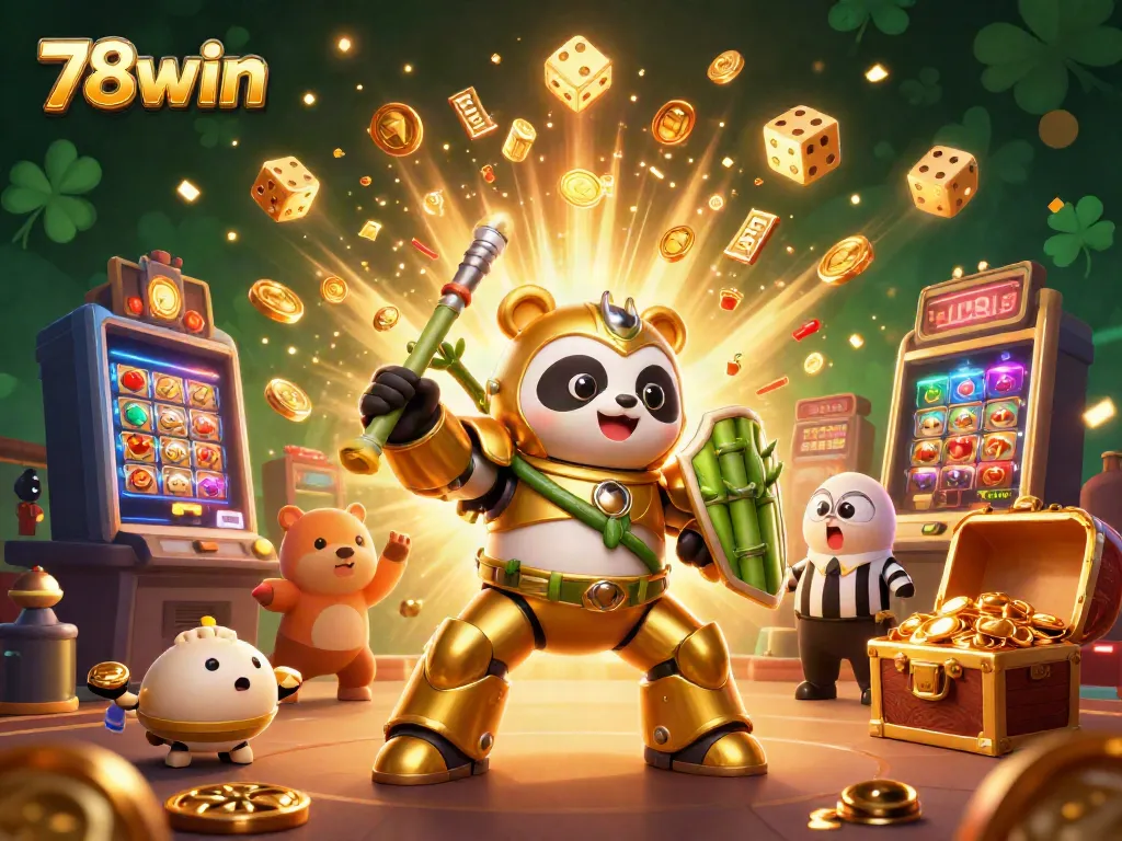 Experience the excitement of 78win with vibrant casino action and dynamic characters in a lively arena.
