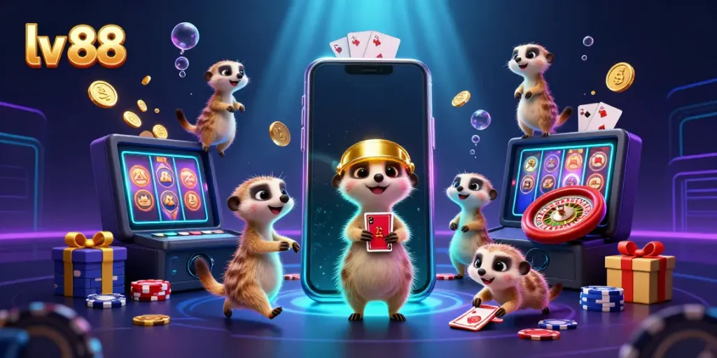 Experience the excitement of play at lv 88 with lively meerkats managing a vibrant casino.