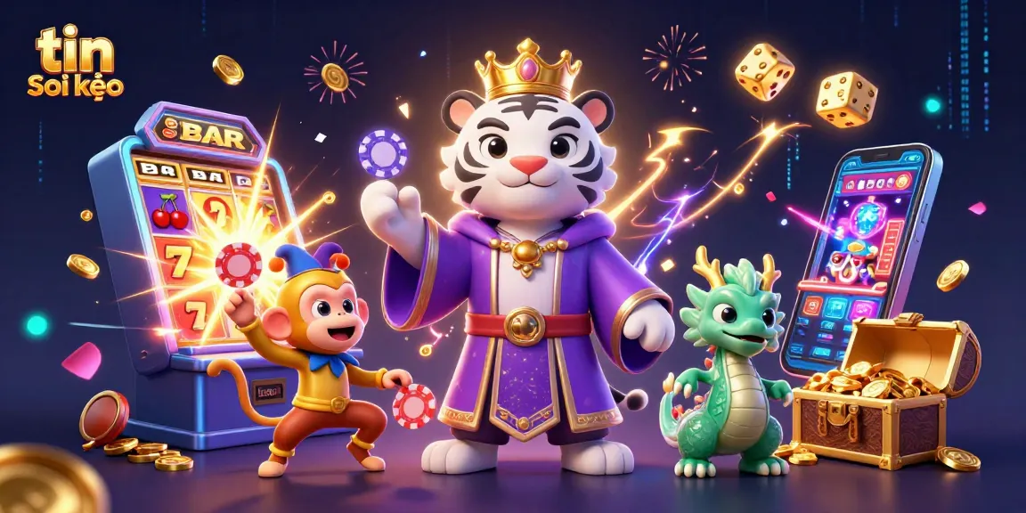 Engage in the excitement of tin soi kèo with colorful characters and vibrant casino elements!