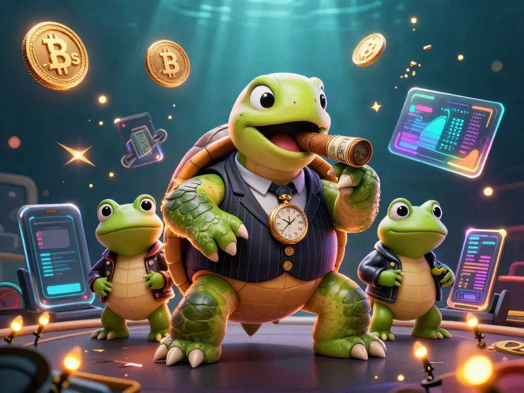 Experience thrilling play at 8s with a colorful casino scene featuring a snapping turtle and frogs under bright lights.