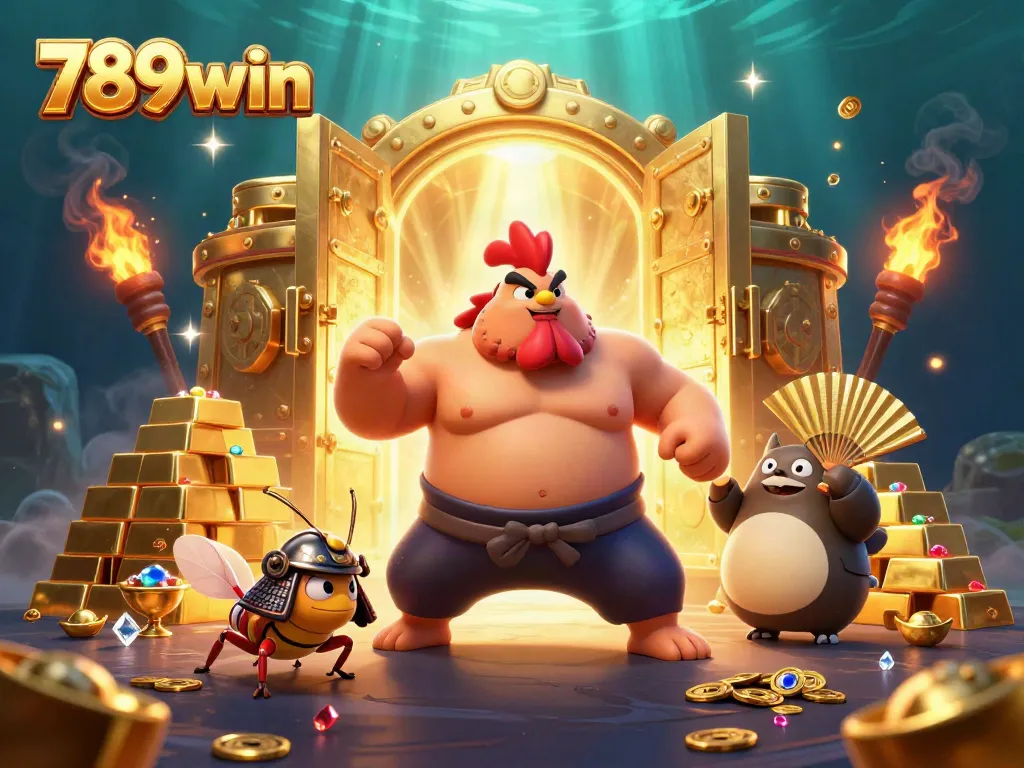 Experience 789win as a powerful sumo rooster, samurai cricket, and tanuki announcer embodying thrilling casino action.