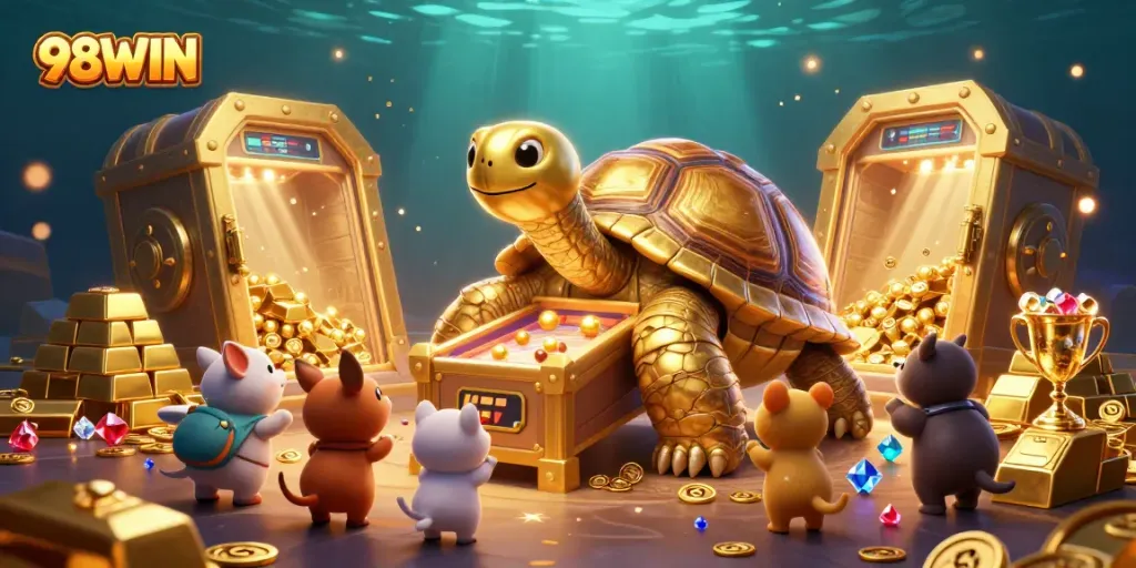 Spin and win with the engaging 98WIN slot game featuring vibrant characters and casino elements.