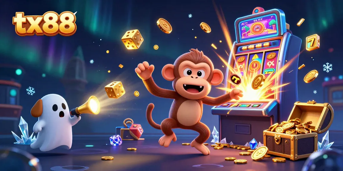 Engage with tx88 in an exciting casino adventure featuring a poltergeist monkey and a ghost-hunter puppy.