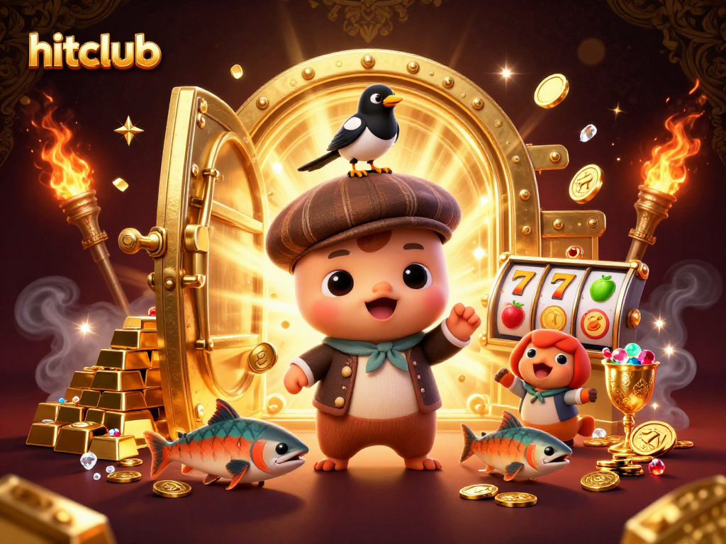 Hitclub's exciting slots scene featuring baby Nessie and gold elements, creating a playful casino atmosphere.