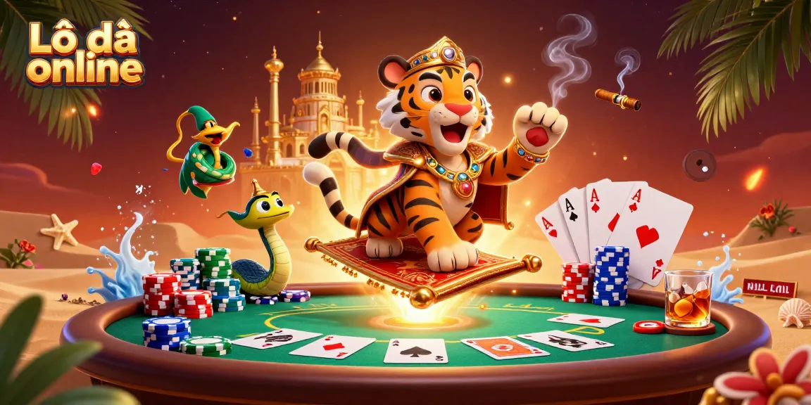 Bet on Lô đề online with an Arabian-themed casino experience featuring exciting game elements.