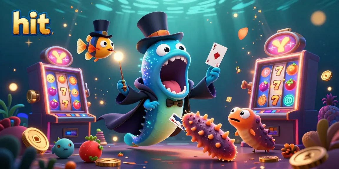 Experience interactive slots as hit characters perform an underwater magic act.