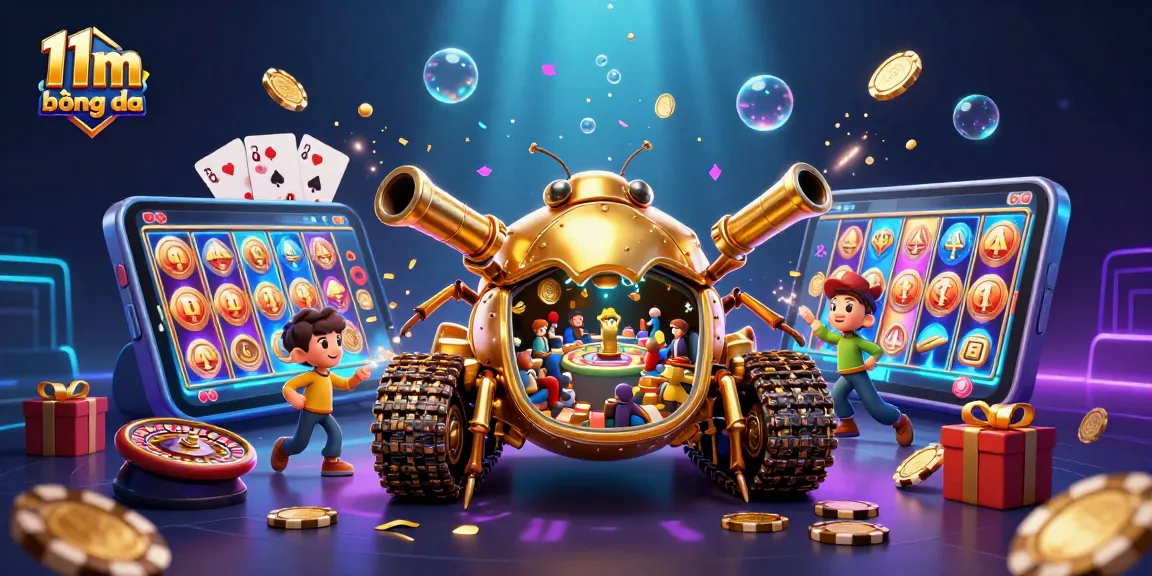 Experience exhilarating betting action with 11m bóng đá in a vibrant casino-themed scene.