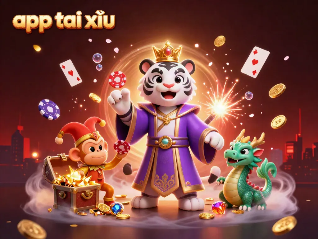 Experience thrilling gameplay with app tài xỉu featuring dynamic 3D characters and casino elements.