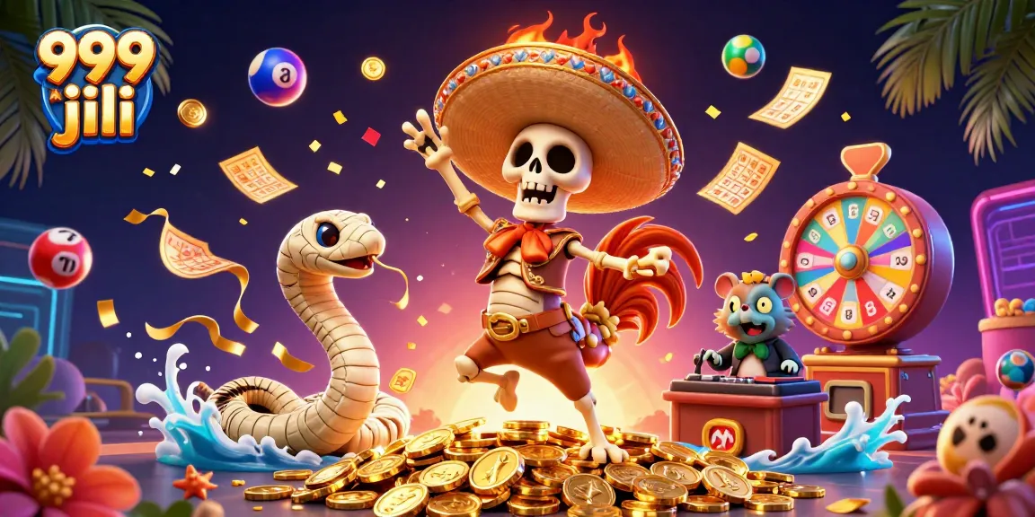 Celebrate victories at 999 jili with vibrant casino elements in this engaging digital illustration.