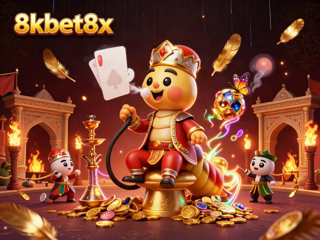 Experience thrilling betting adventures at 8xbet8x with a vibrant 3D illustration of casino magic.