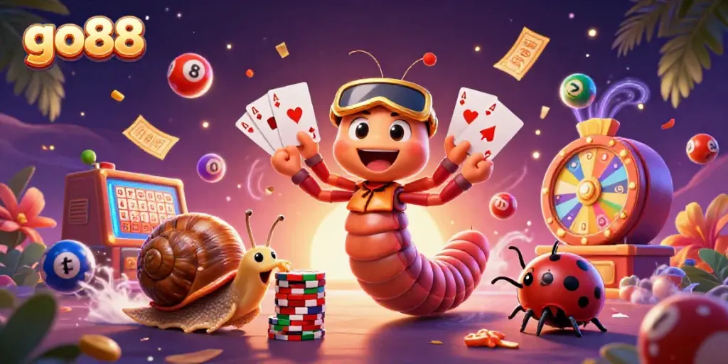 Engage with vibrant games and excitement at go88 casino, featuring lively characters and dynamic scenes.