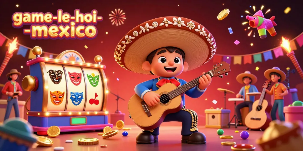 Engage in the colorful world of game-le-hoi-mexico with festive visuals from this 3D digital illustration.