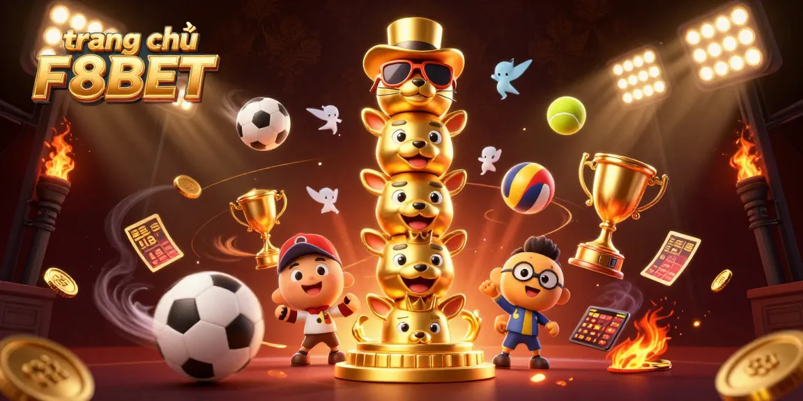 Engage with the vibrant and dynamic scene of trang chủ F8BET showcasing lively casino elements and thrilling sports betting.